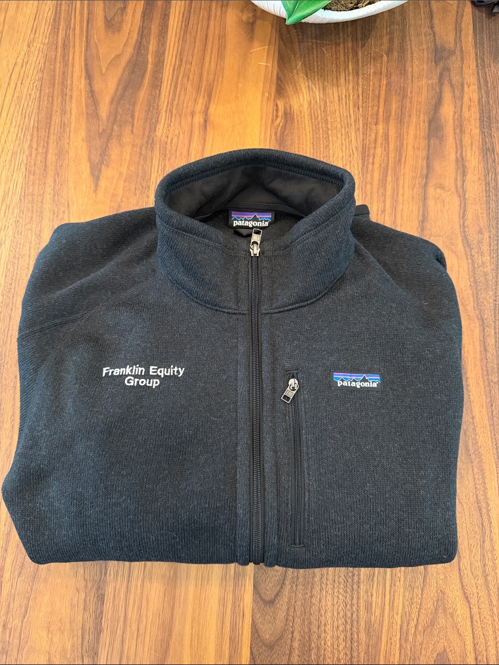Patagonia Black Lightweight Full-Zip Jacket with Franklin Equity Group Logo
